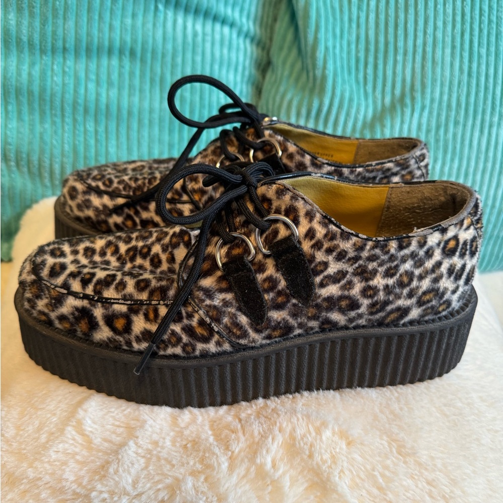 Leopard Print Creeper Shoes